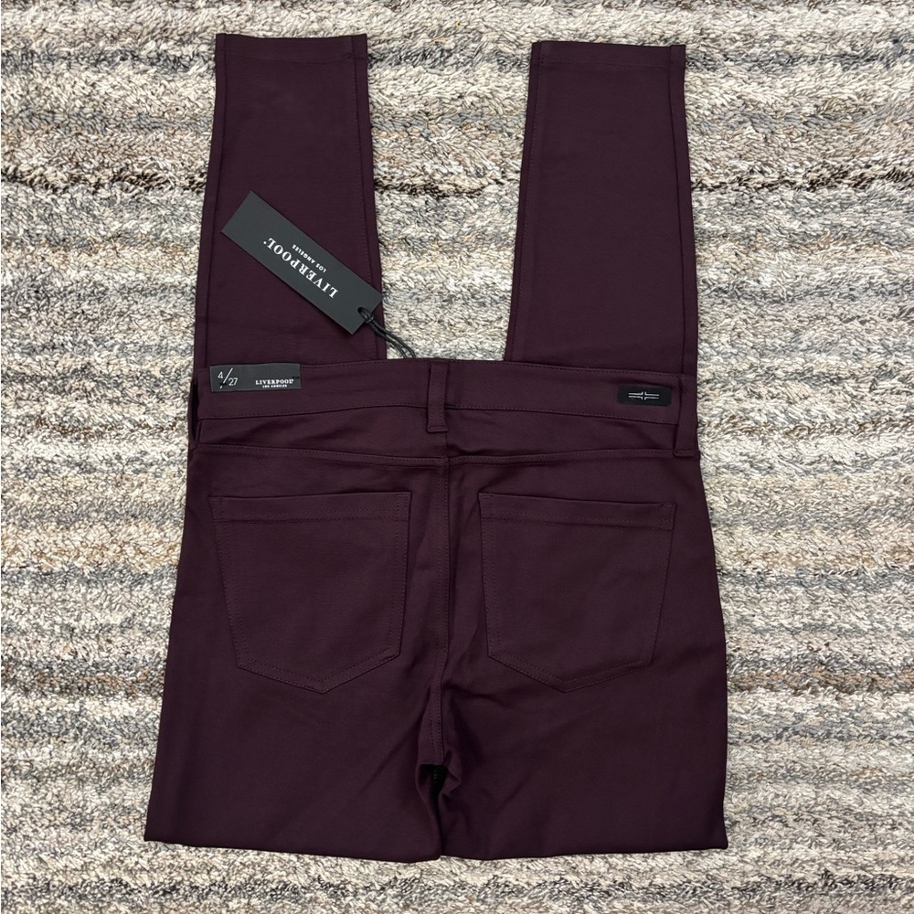 Liverpool Women Mid Rise Skinny Jeans In Aubergine Sz 4/27 NWT | Liverpool Jean- - Picture 10 of 14